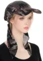 Camouflage Sun Hat Visor Headscarf Lightweight UV Protection Outdoor Cap for Women - One Size / Camouflage Color Blocks