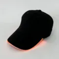 Schwarze LED leuchtende Baseball Kappe für Nachtparty Hip Hop Street Dance Outdoor Bühnenshow - Schwarz (oranges Licht)