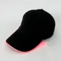 Schwarze LED leuchtende Baseballcap mit rotem Licht fuer Outdoor Party Hip Hop Tanz. - Schwarz (rotes Licht)