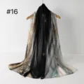 Verlaufsgedrucktes Viskose-Langschnupftuch dünner Schal elegante Damenkopfbedeckung - RY-16