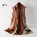 Farbverlauf abstrakter Druck langer Schal Tuch Halstuch fuer Damen, leicht und elegant. - RY-17