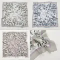 Floral print square scarf retro vintage women headscarf lightweight neckerchief fashion style - No. 009