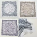 Vintage Floral Print Square Scarf Variant, Elegant Retro Neckerchief Headband & Shawl - No. 010