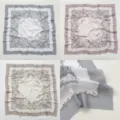 Vintage floral fashion square scarf headscarf versatile 110cm variant color options. - No. 011