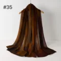 Verlauf Baumwolle bedruckter Schal duenn Schal Variante #35 elegante lange Kopftuch Damen - RY-35