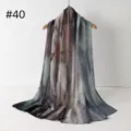 Langer bedruckter Schal dünner Schal Baumwoll Modal Hijab Wickel eleganter Halstuch Stil 40 - RY-40
