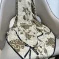 Elegant floral print silk twill scarf, perfect accessory for shirts or chic headwear styling. - RY-38