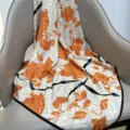 Elegant printed twill silk scarf women fashion neckerchief versatile luxury style accessory - RY-41