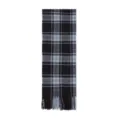Classic blue plaid fringed scarf for women, warm winter tartan winter accessory soft shawl. - Blue Plaid