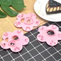 Pink flower shaped facial expression embossing mold set for bento, baking and pastry. - Large Face-Changing Toy