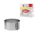 Adjustable stainless steel cake ring mousse mold baking tool with retail packaging box. - 8CM Height Color Box Set