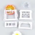 4pcs plastic train cookie cutters fondant mold DIY baking cake decorating tool set white - 4-Piece Train Mold Set