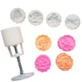 50g set formas gia glyka louloudia ergaleio piesimatos zacharoplastiki kouzina. - Σετ Λουλουδιών Τεσσάρων Εποχών (Ένα Καλούπι Τέσσερις Πλάκες) / Λευκό