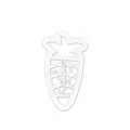 Carrot shape cookie cutter pastry mold cute cartoon mantou baking tool white plastic - Carrot