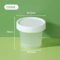Tasse à dessert en plastique 200ml avec couvercle blanc, contenant polyvalent pour yaourt, glace. - Tasse de Gelée d'Herbe 200ml