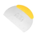 Stainless steel dough scraper with conversion chart and ruler, yellow handle baking tool - Yellow