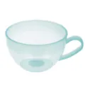 Light blue semi-transparent plastic mixing cup for baking cream color mixing and DIY. - Green