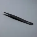 Stainless steel fine pointed tweezers for cake decorating, precision anti-static craft tool. - ESD-12 (Extended Pointed Tip)