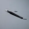 Stainless steel anti-static tweezers for cake decorating and precision craft work tool - ESD-13 (Flat Round Tip)