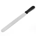 Spatule a gateau en acier inoxydable avec poignee noire, ideale pour la cuisson et la creme. - Spatule glaçage droite 10 pouces
