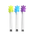 Mini Edelstahl Zange mit farbigen Silikon Hand Spitzen fuer Eis und Zucker Variant - Handförmige Mini-Servierzangen