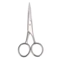 Ciseaux de beauté en acier inoxydable, outil de coupe argenté pour barbe et sourcils. - Argent Brillant