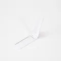 Portable folding mirror and comb set in white, compact mini dual-use pocket travel hair brush. - White