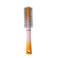 Gradient round hair brush in pink and yellow, professional blowout styling comb variant. - Gradient Yellow