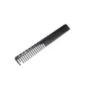 Professional black hair cutting comb with dual teeth and styling holes for salon use. - L155 Haircut Comb / Black
