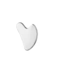 Herramienta de masaje Gua Sha de acero inoxidable en forma de corazón para cara y cuerpo. - S