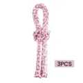 Pink leopard satin heatless curling rod variant, heat-free hair curler set for styling. - Three-Piece Set / Pink