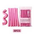 Grand ensemble de bigoudis en mousse rose de 6 pièces outils de coiffure de salon professionnels. - Rose en sachet / Rose rouge