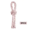 Pink leopard print satin heatless curling rod headband set for effortless hair styling 3pcs - Three-Piece Set / Khaki