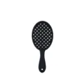 Black star vented hair brush for women, hollow design styling hair comb for fluffy hair - Black