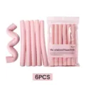 Grandis rouleaux à cheveux en mousse rose tiges souples pour coiffure et boucles sans chaleur. - Rose en sachet / Rose