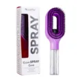 Peine cepillo spray morado con mango de depósito de agua para un peinado fácil y antiestático. - Púrpura (con pelo)
