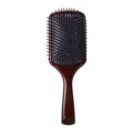 Brosse à cheveux plate en bois avec coussin antistatique, outil de massage coiffant lisse. - Brosse Carrée à Coussin d'Air / Emballage en sac / Grain de bois noir