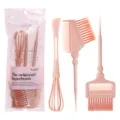 Ensemble d'outils de coloration capillaire rose avec fouet peigne et brosse pour salon. - Rose Emballé / Vieux rose - couleur unie