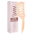 Hair styling comb with vent design and matching pink box for easy daily hair care use. - OPP Bag / Marbled Nylon with Transparent Bristles - Orange