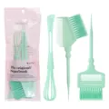 Set de pinceaux de coloration menthe, outils de coiffure avec fouet et peigne, variante. - Rose Emballé / Bleu Turquoise Solide