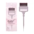 Klappbare multifunktionale Haarfärbebürste mit Kamm, professionelles Friseur-Styling-Tool in Helllila. - Rosa Verpakt / Festes Braun-Violett