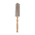 Wooden round hair roller brush for curly hair styling and fluffy volume blow drying tool - G106 / M