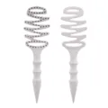 Spiral hollow hair brush with bristles, anti-static massage comb for hair styling and care. - OPP Bag / Bristleless Wheat Straw Beige