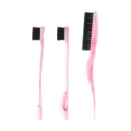 Rosa Marmor Kantenkontrolle Borste Set, professionelle Haarstyling Werkzeuge fuer Babyhaar. - 3-Teiliges Bürsten-Set / Rosa