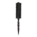Wooden round hair brush with natural boar bristles and tail comb handle for professional styling. - G092 Style / L
