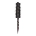 Wooden round hair brush with natural boar bristles and pointed tail handle for styling. - G092 Style / M