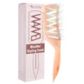 Pink hollow styling hair comb with packaging box for daily hair care and curly styling tools - Marbled Colorful Double Teeth - Orange