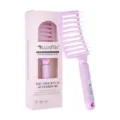 Curved hair brush with gift box set, ergonomic handle design for smooth and easy daily hair styling. - Purple Large Curved Comb No Bristles With Logo