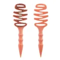 Spiral boar bristle hair brush for fluffy massage anti static styling comb variant. - OPP Bag / Wheat Straw Boar Bristle Brush in Orange