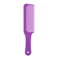 Professional purple hair cutting comb for men flat top styling, anti-static barber tool. - Purple